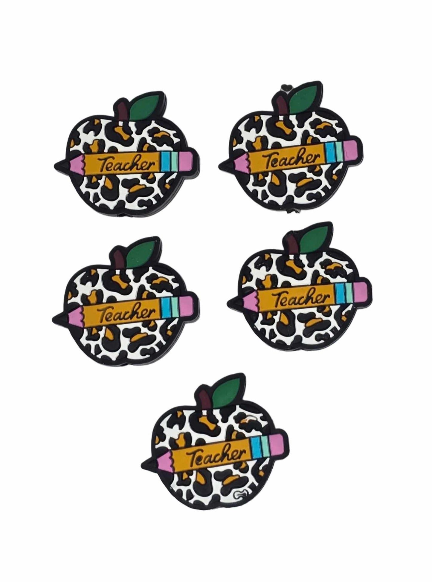 Teacher - Leopard Apple White