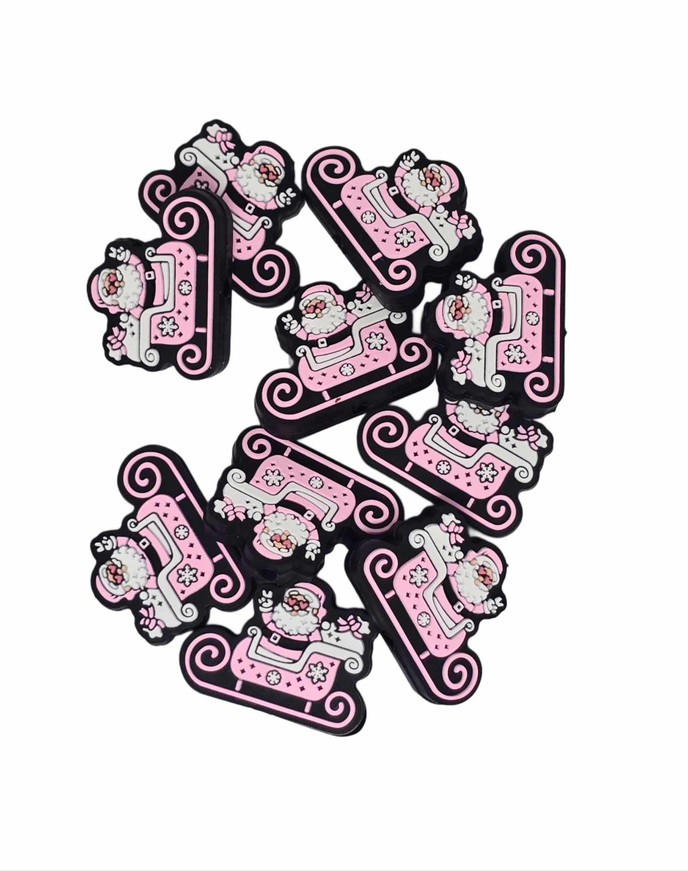Pink Santa in Sleigh