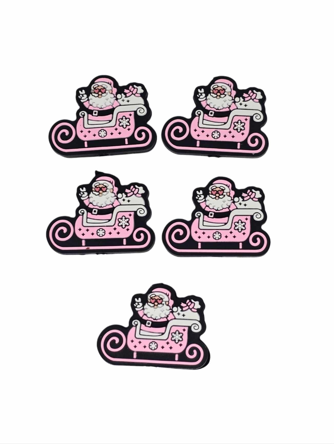 Pink Santa in Sleigh