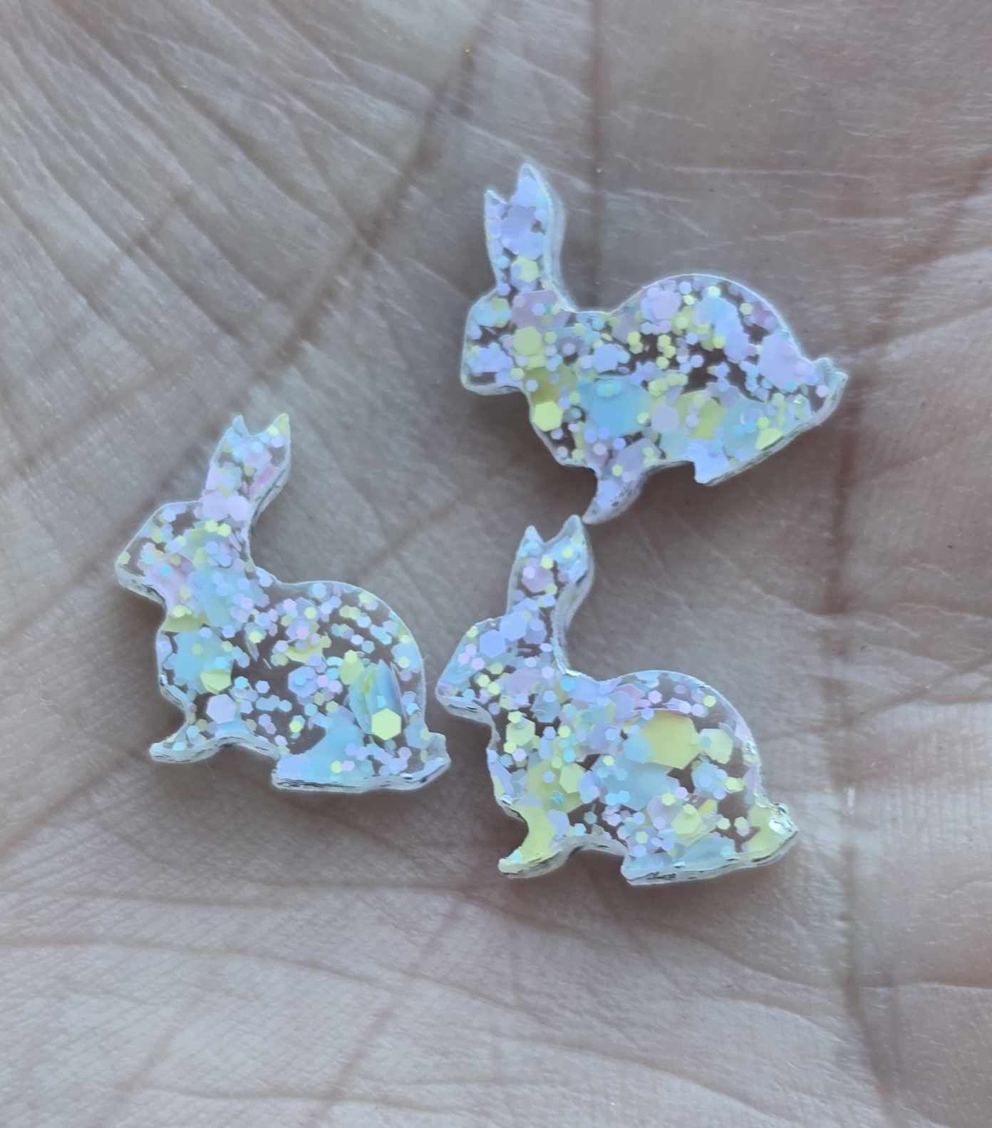 Pastel Speckled Bunny Acrylic (3 Pairs)