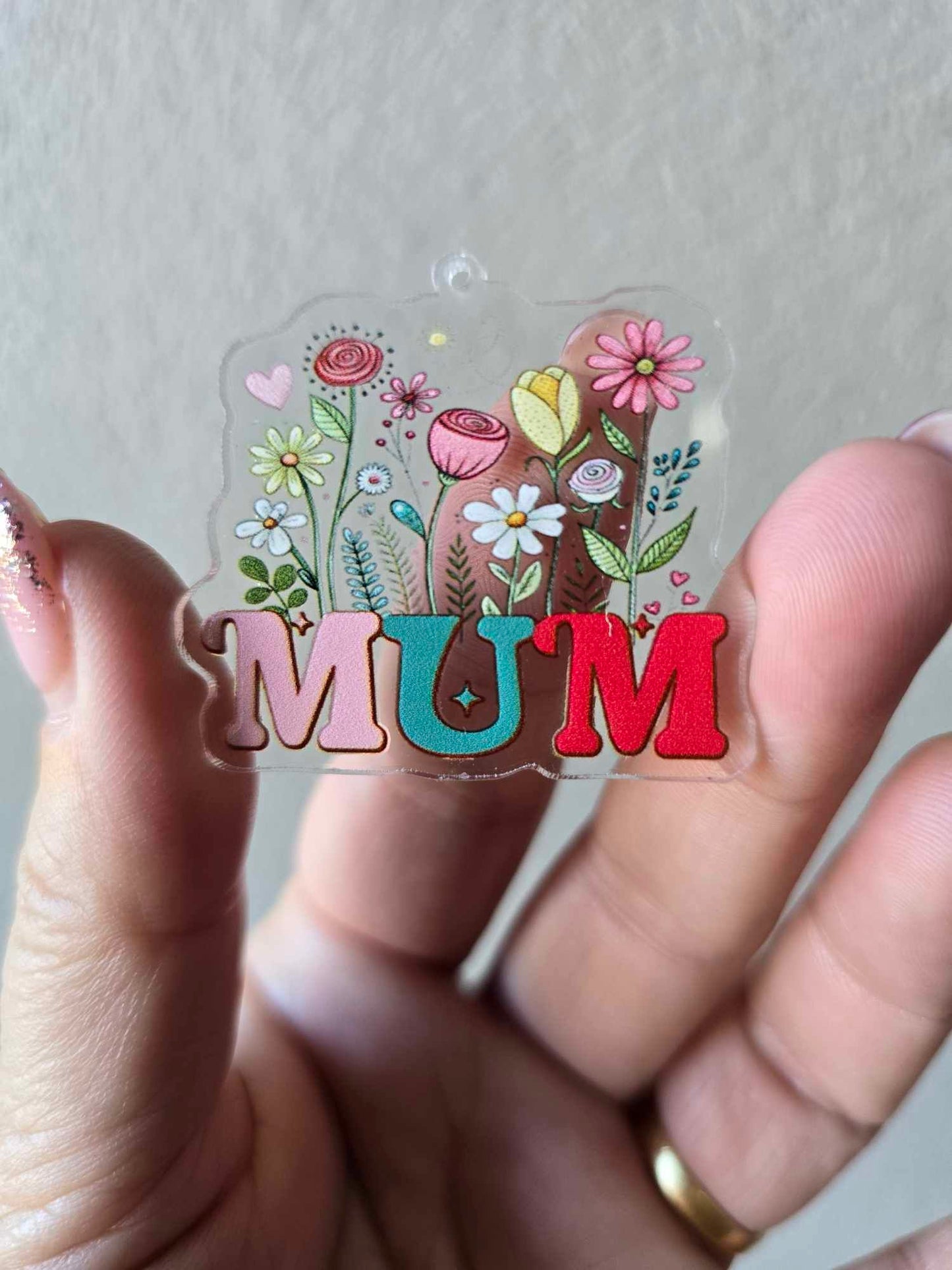 Mum (Acrylic pair with hole)