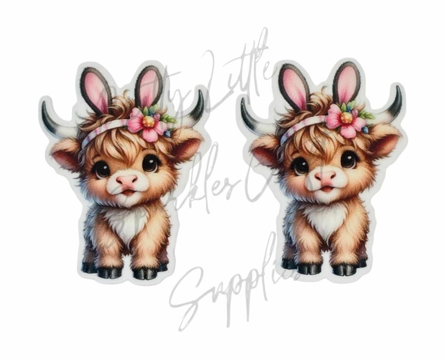 Cute Easter Highland Cow
