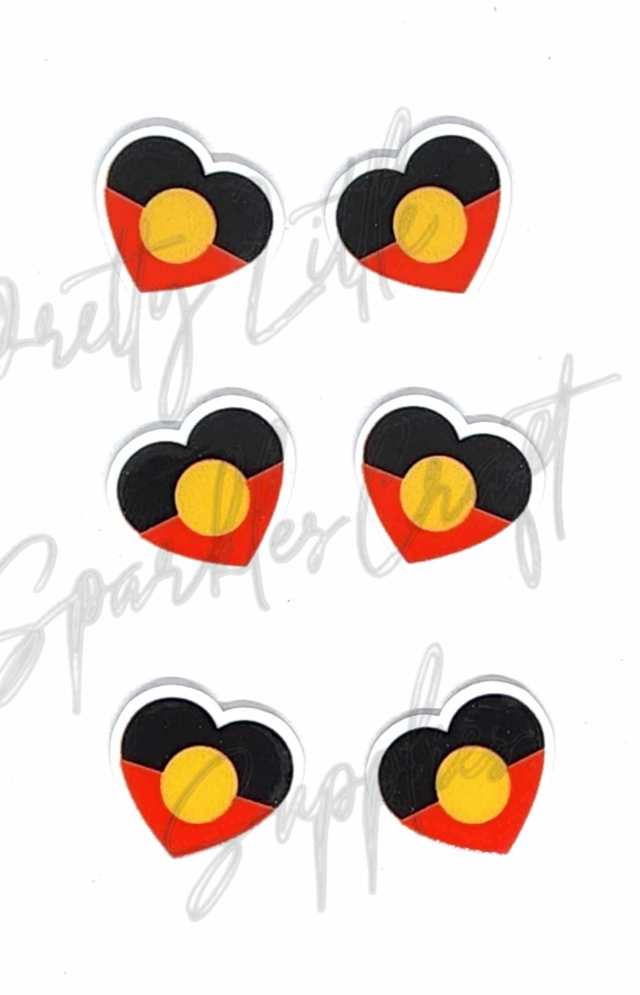 Aboriginal Flag Heart