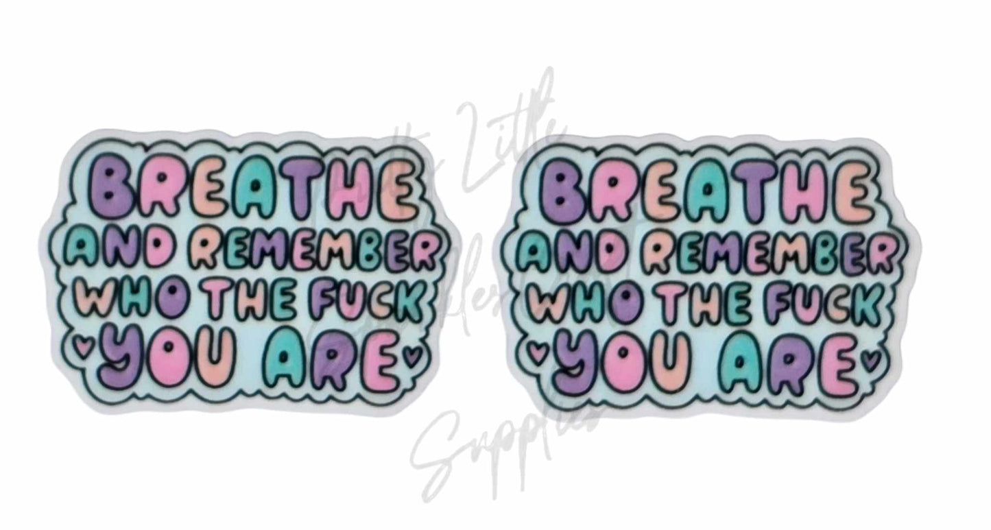 Breathe And Remember Who the F**k You Are