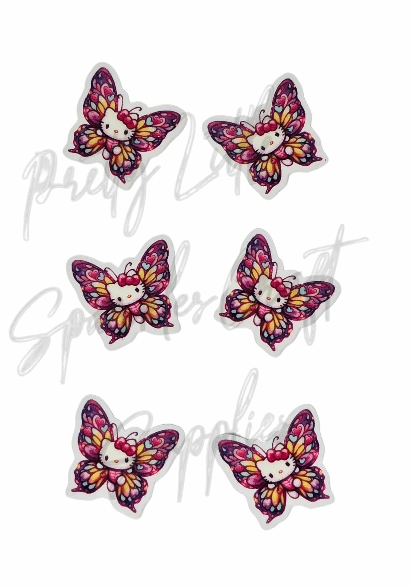 Butterfly Hello Kitty studs