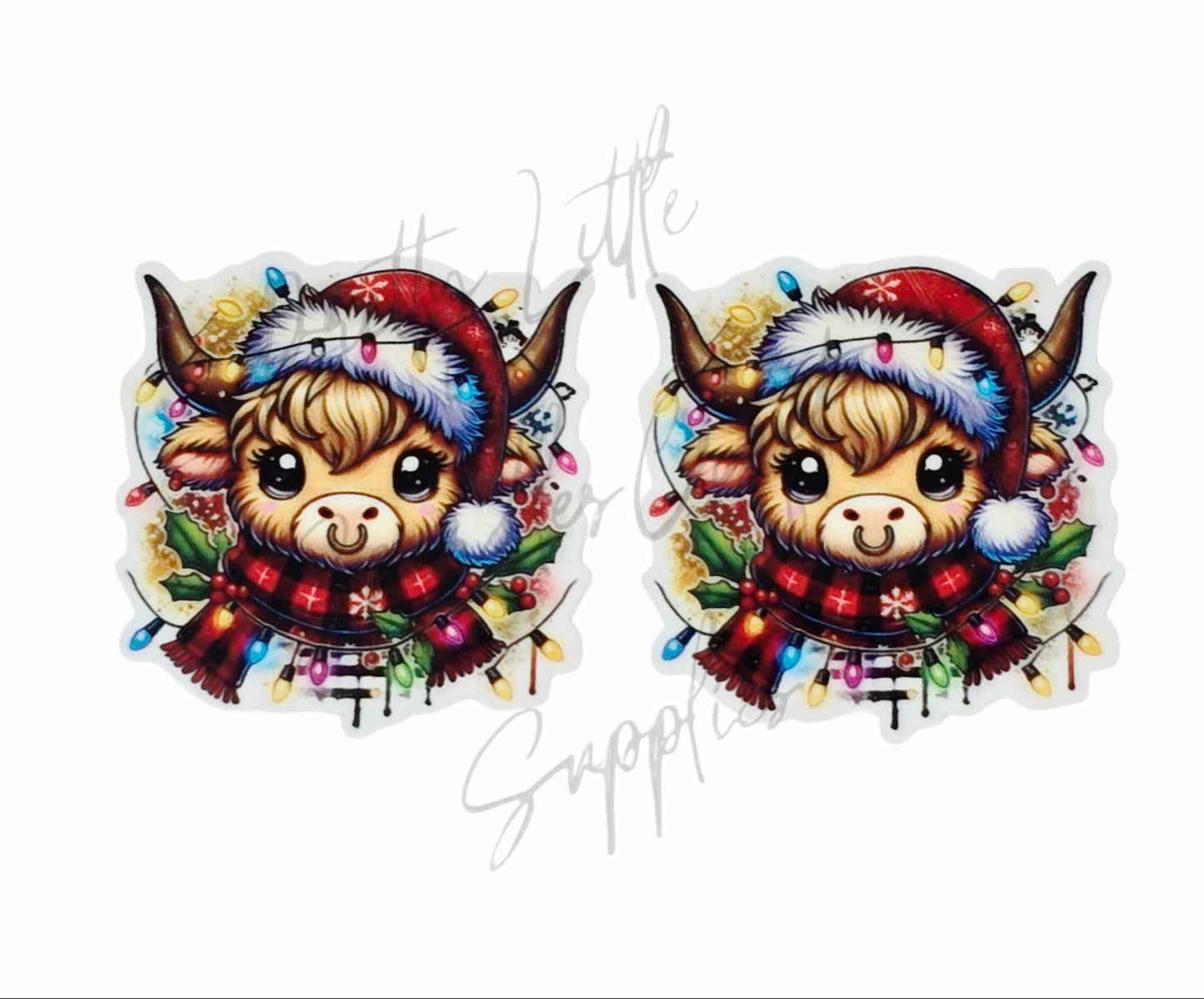 Christmas Highland Cow