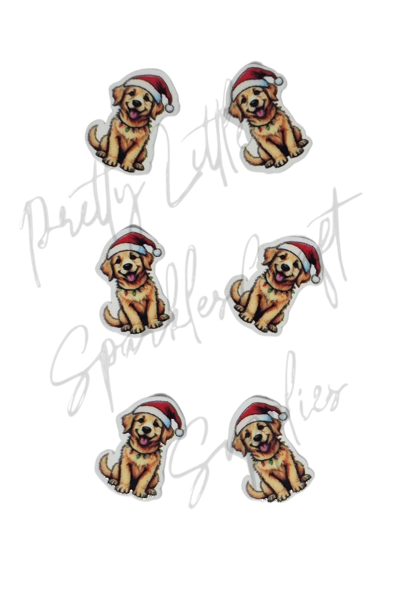 Christmas Lights Golden Retriever Dog