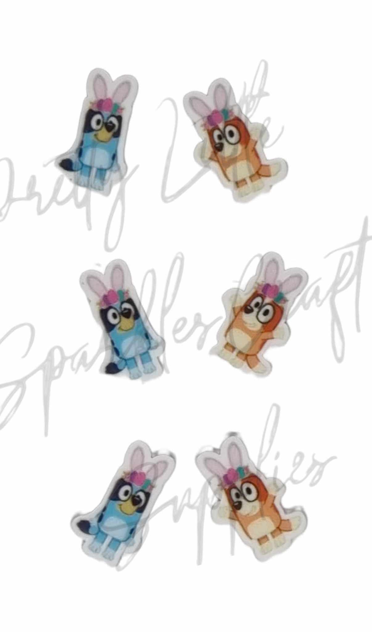Easter Bluey & Bingo studs