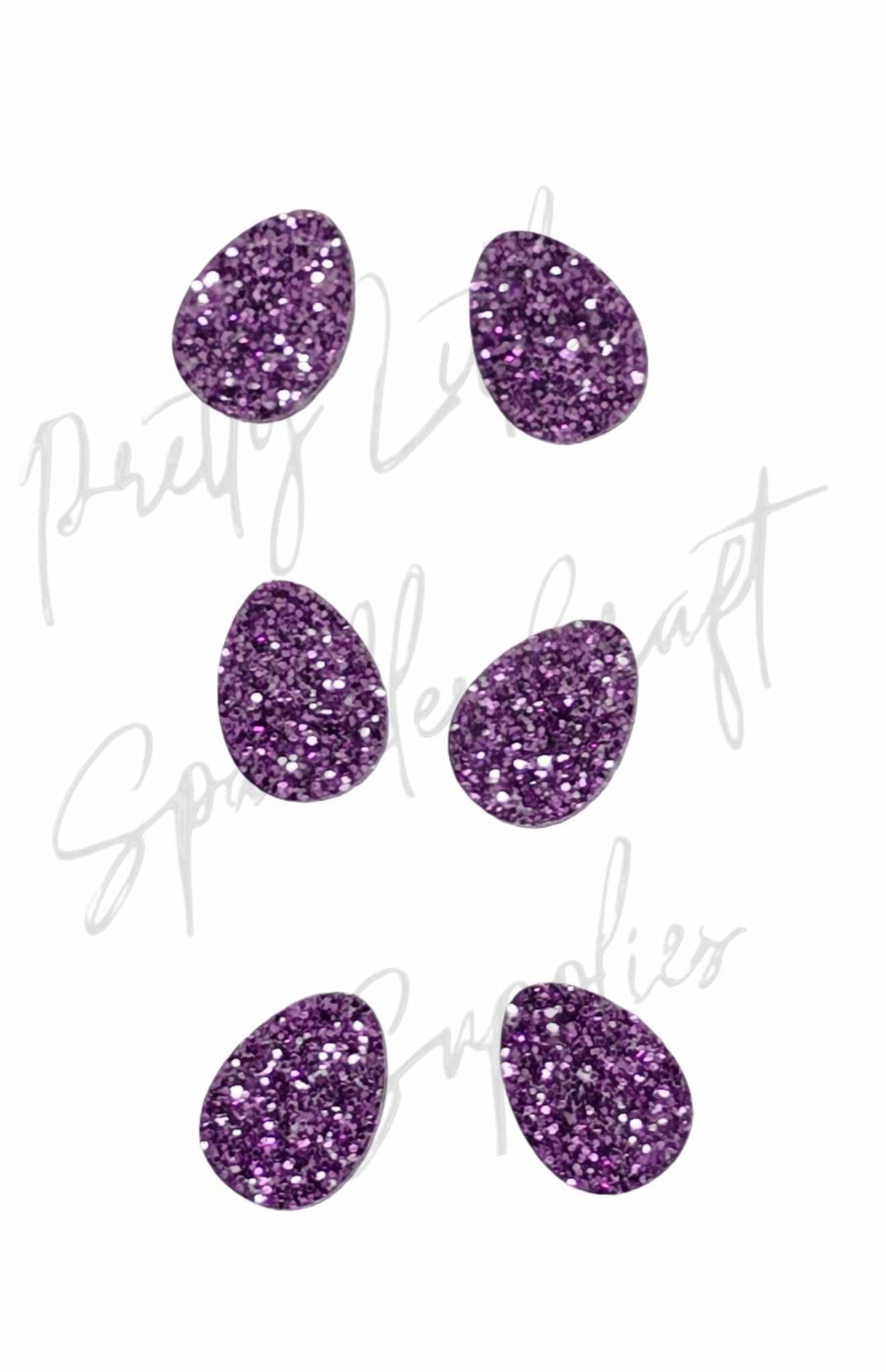 Purple Easter Egg Glitter Acrylic (3 Pairs)