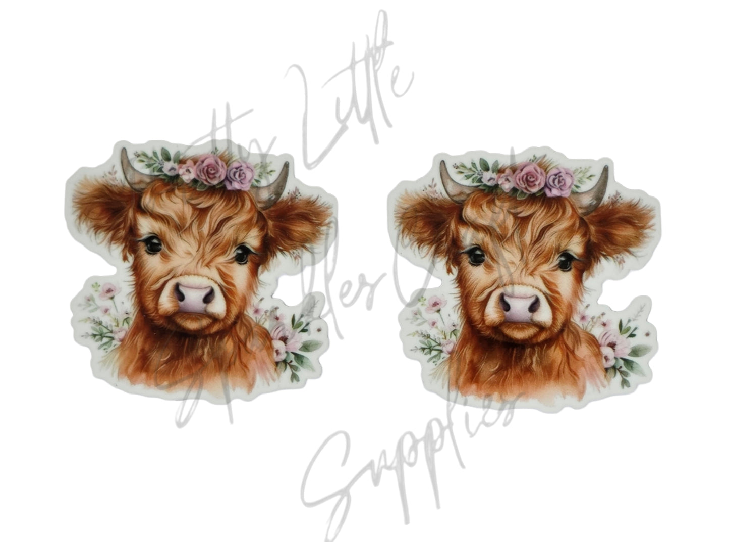 Flower Highland Cow