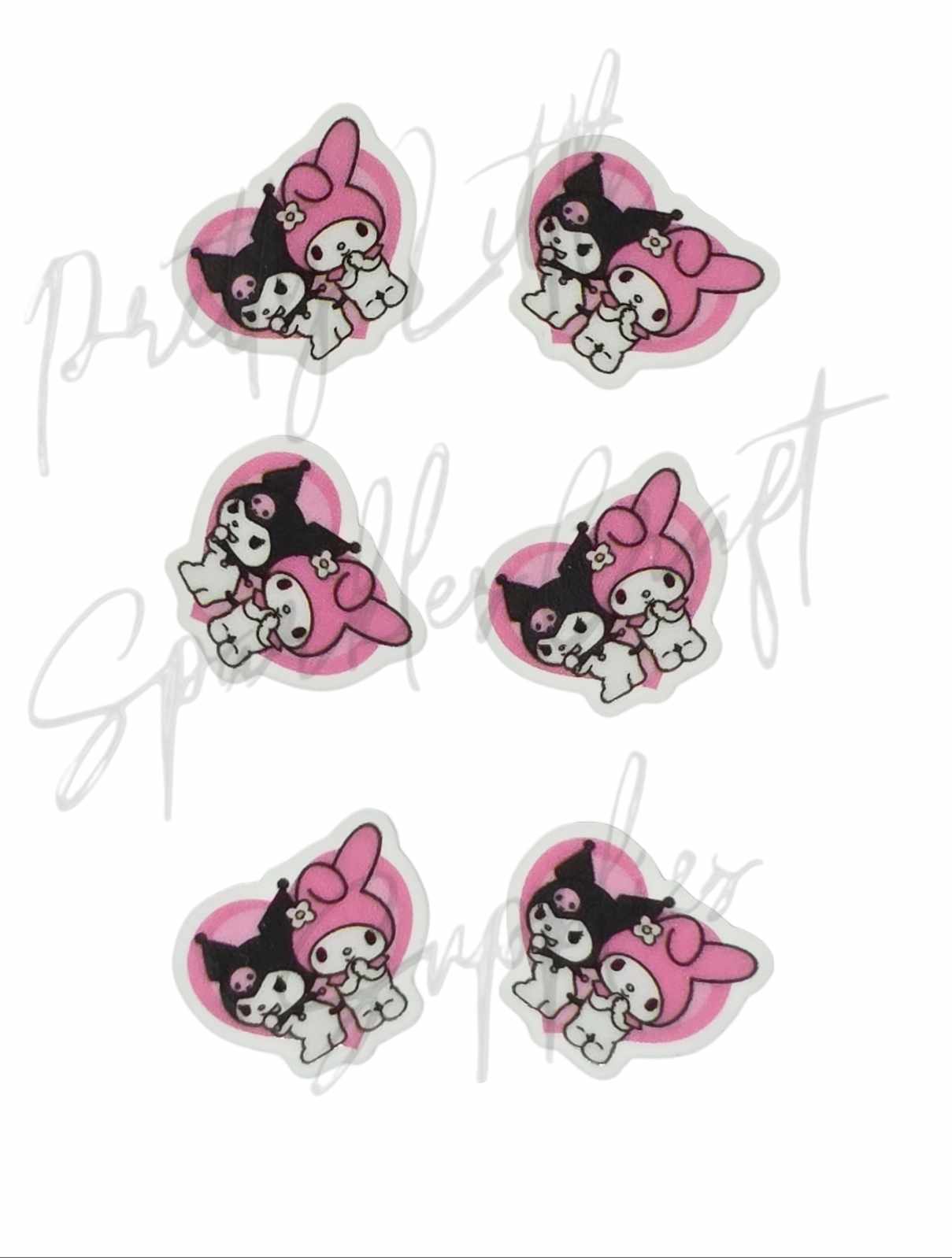 Kuromi & My Melody Pink Heart