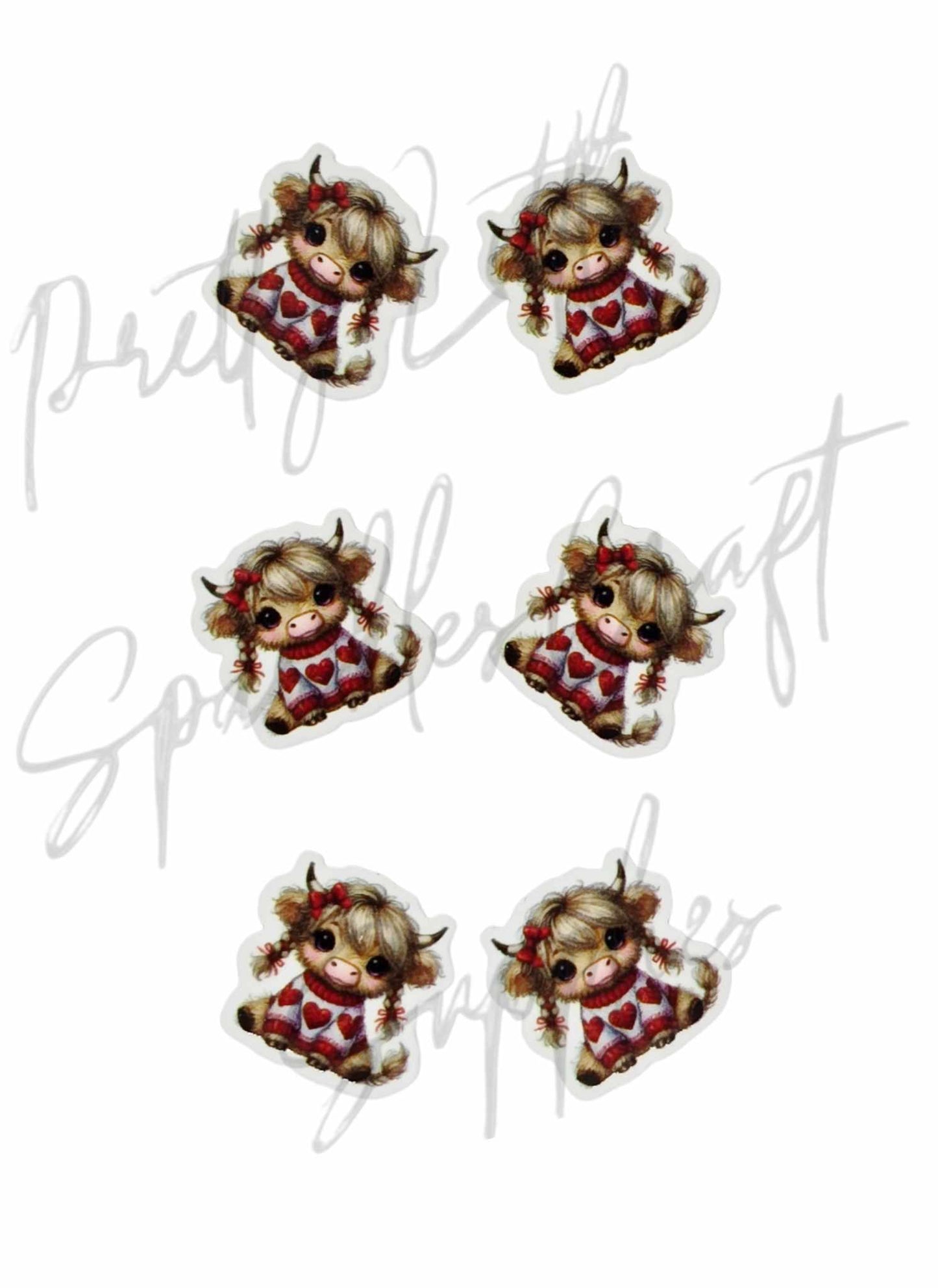 Loveheart Sweater Highland Cow