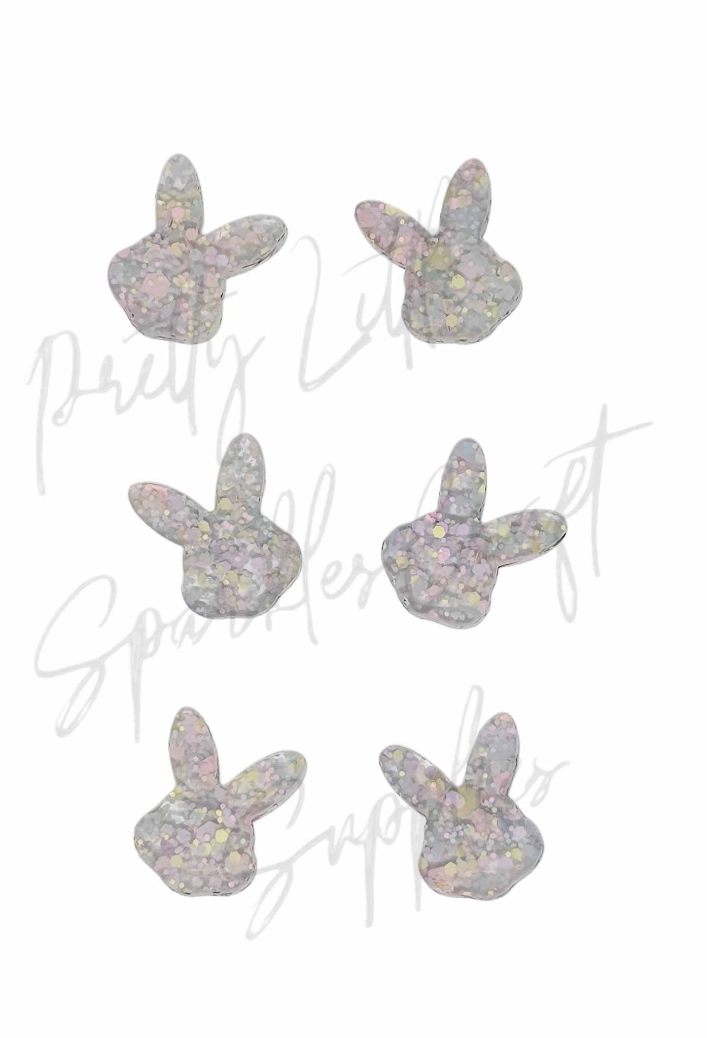 Pastel Speckled Bunny Head Acrylic (3 Pairs)