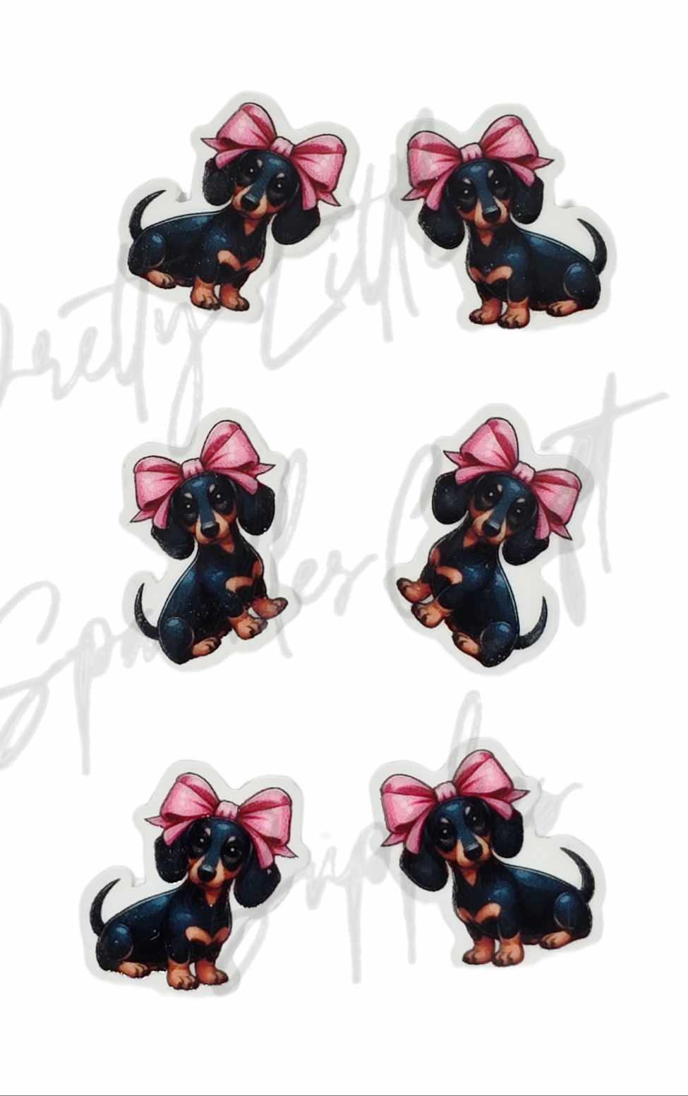Pink Bow Dachshund