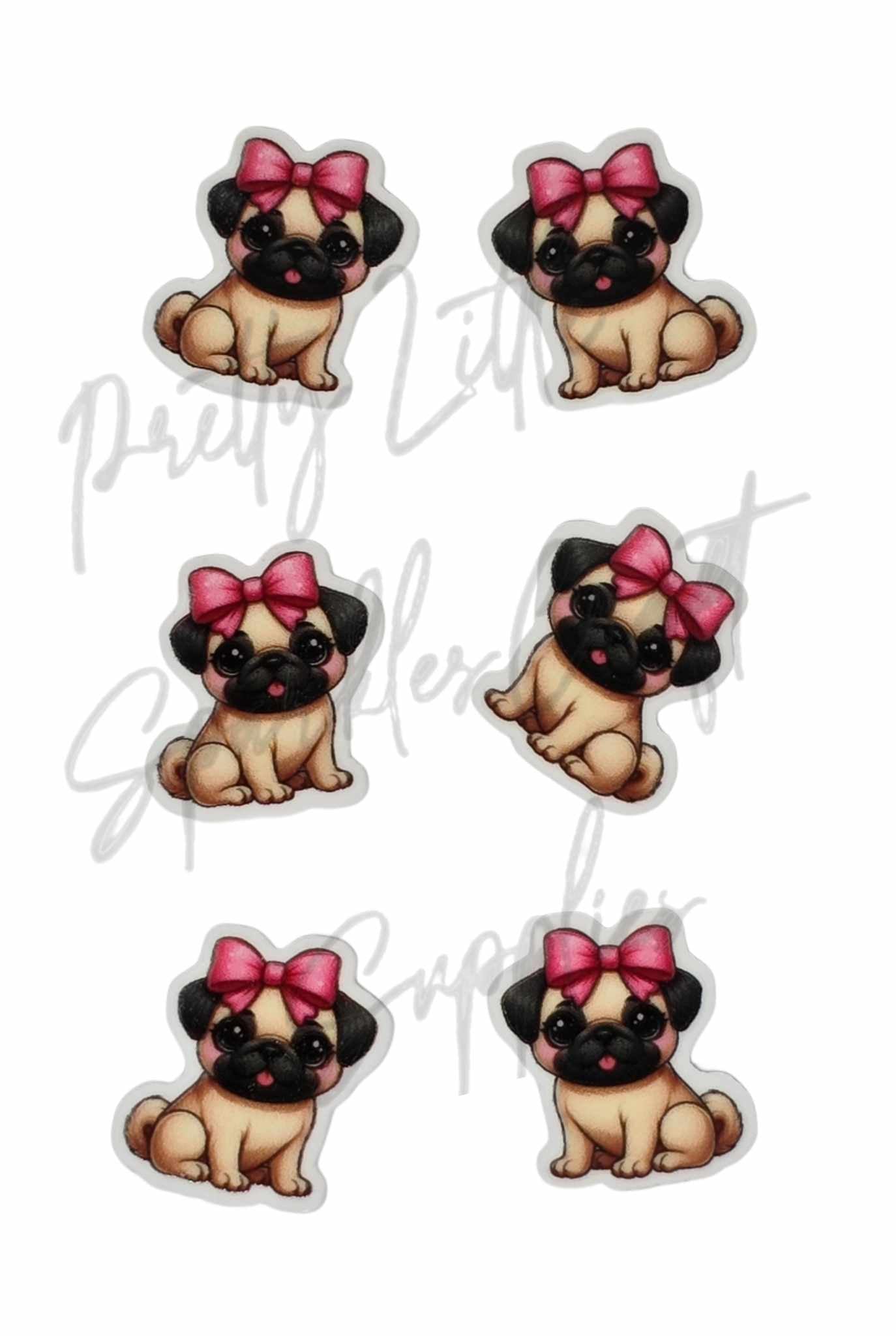 Pink Bow Pug