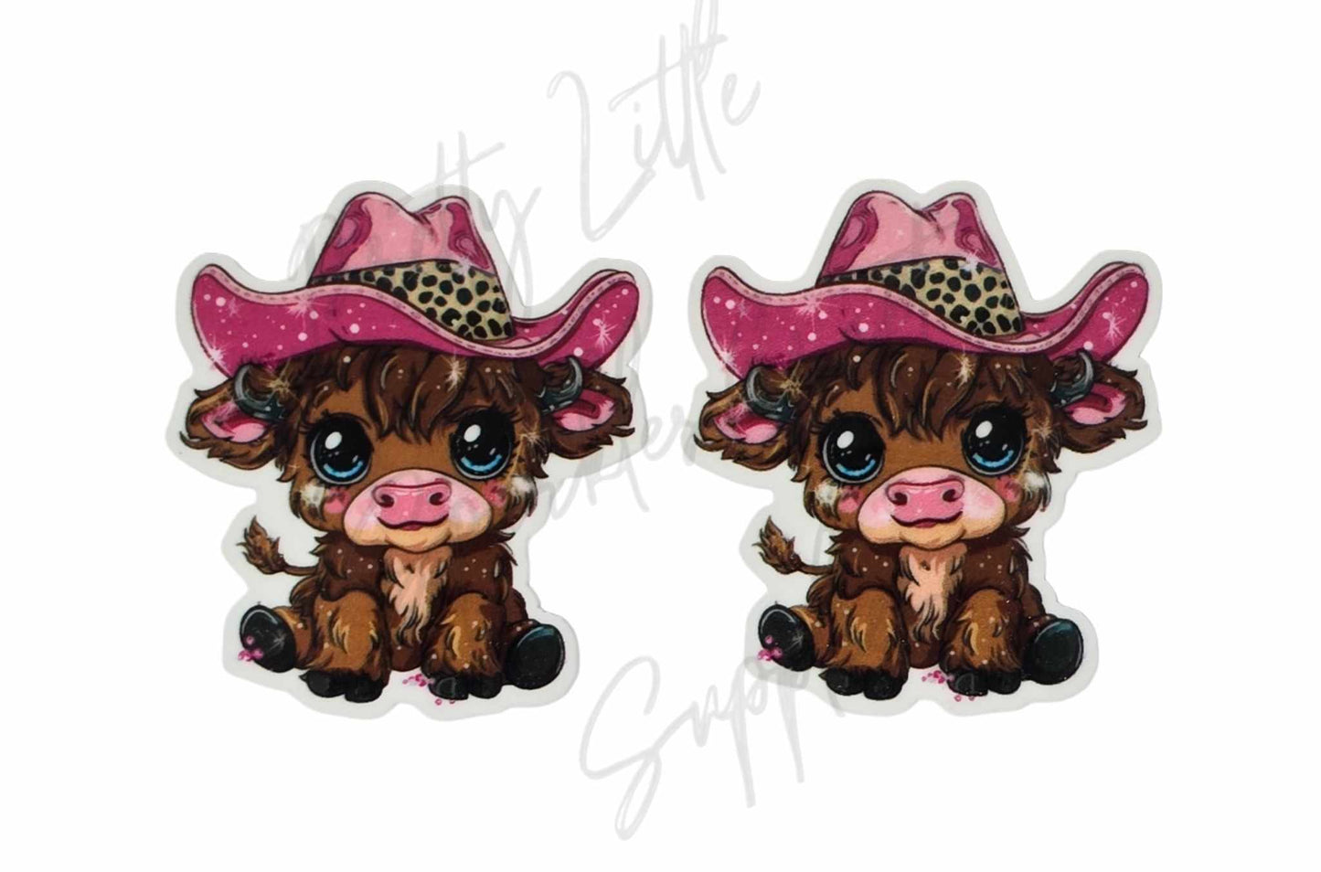 Pink Cowgirl Highland Cow
