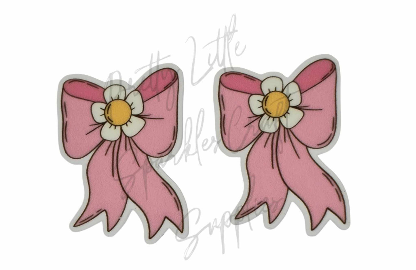 Pink Flower Bow