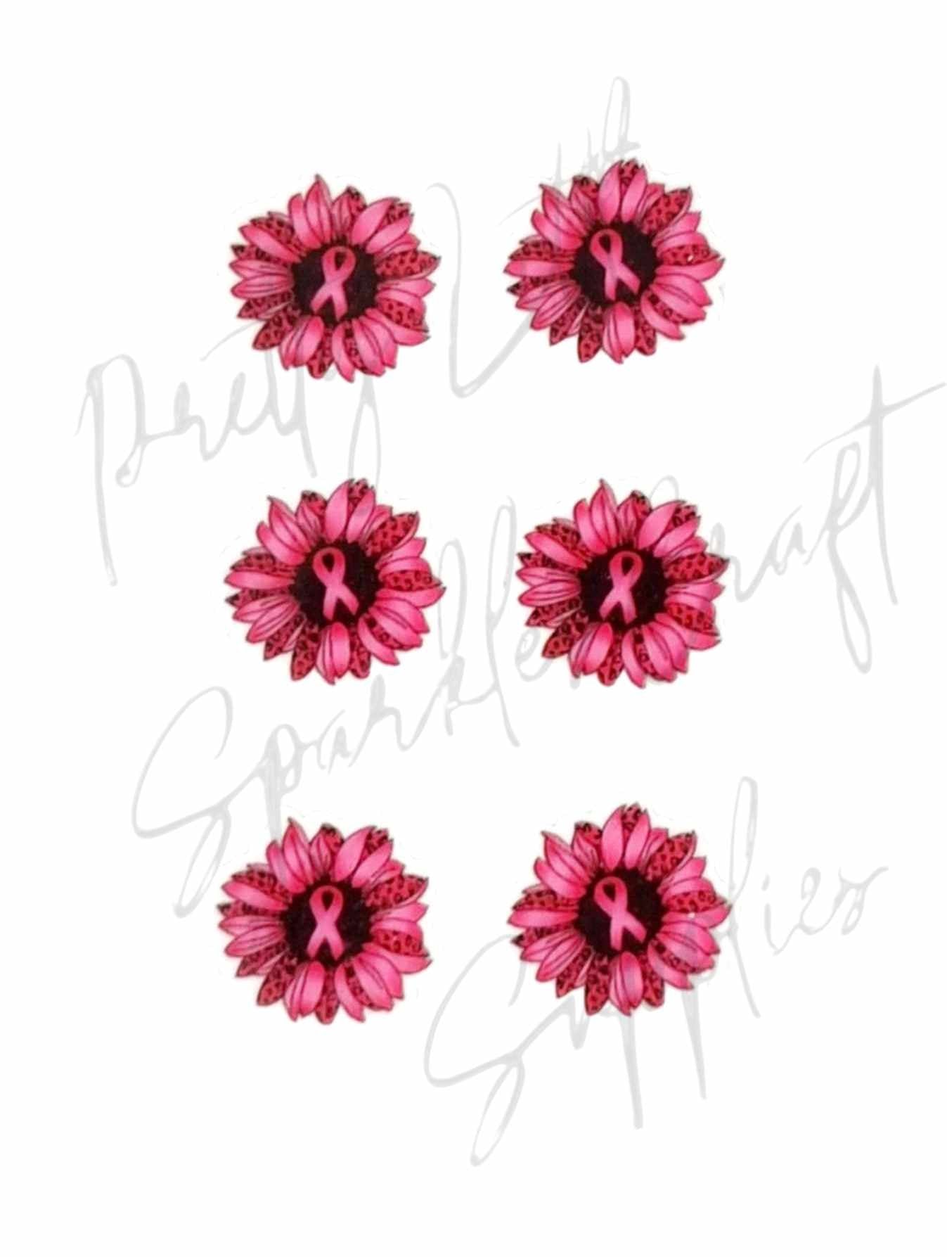 Breast Cancer - Pink Ribbon Sunflower