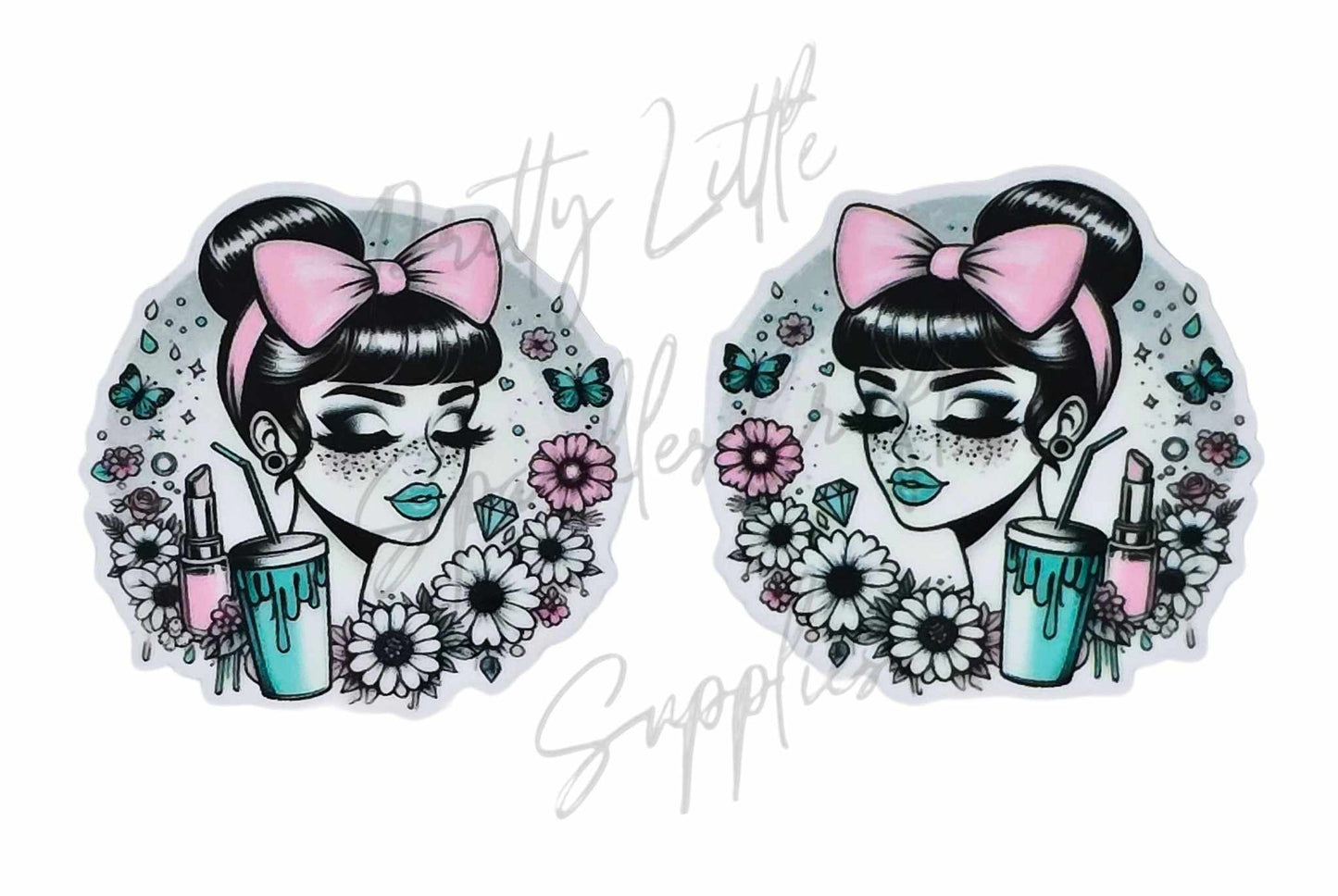Pink & Aqua Girl