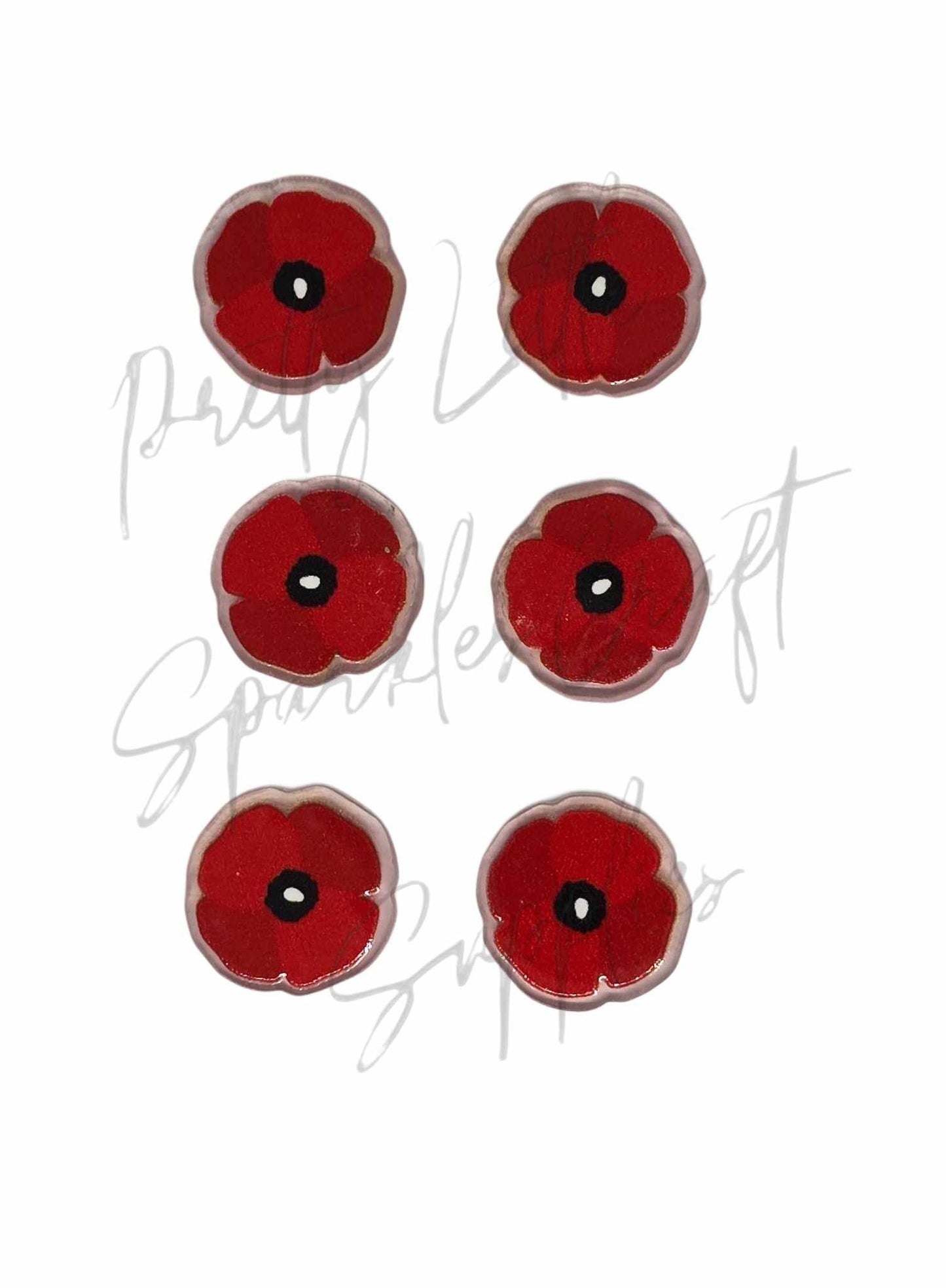 Anzac Poppy - transparent acrylic