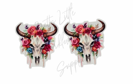 Country/Western -Roses Vibe Cow Skull
