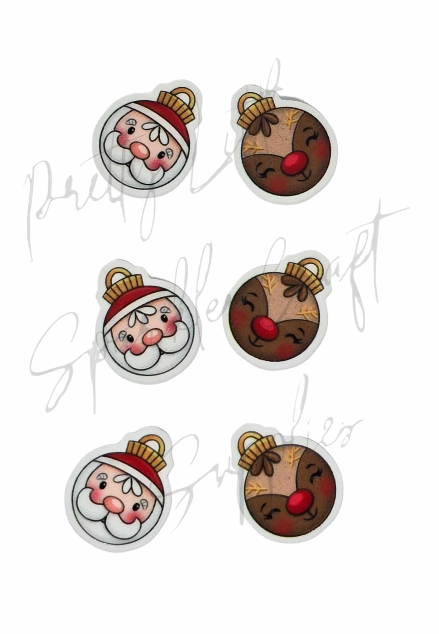 Santa & Rudolph Christmas Bauble