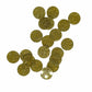 Yellow Round Acrylic Glitter Toppers 12mm