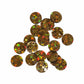 Gold Star Round Acrylic Glitter Toppers 12mm