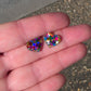 Rainbow Star Heart Acrylic Glitter Toppers 14mm