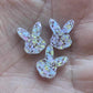 Pastel Speckled Bunny Head Acrylic (3 Pairs)