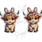 Cute Easter Highland Cow