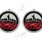 Anzac - Soldiers in Poppy Field (Acrylic pair with hole)