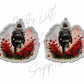 Anzac - Soldier in Poppy Field (Acrylic pair with hole)