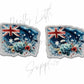 Anzac Australian Flag (Acrylic pair with hole)