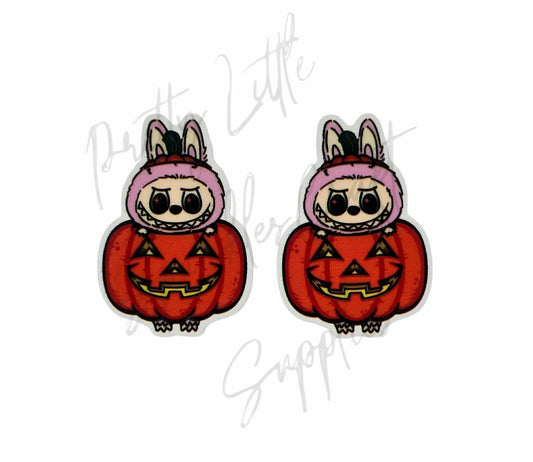 Halloween Pink Labubu Pumpkin