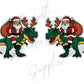 Santa Riding Rudolph Dino