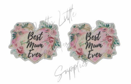 Best Mum Ever - Flowery Heart