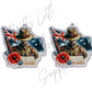 Anzac - Australian Soldier (Acrylic pair with hole)