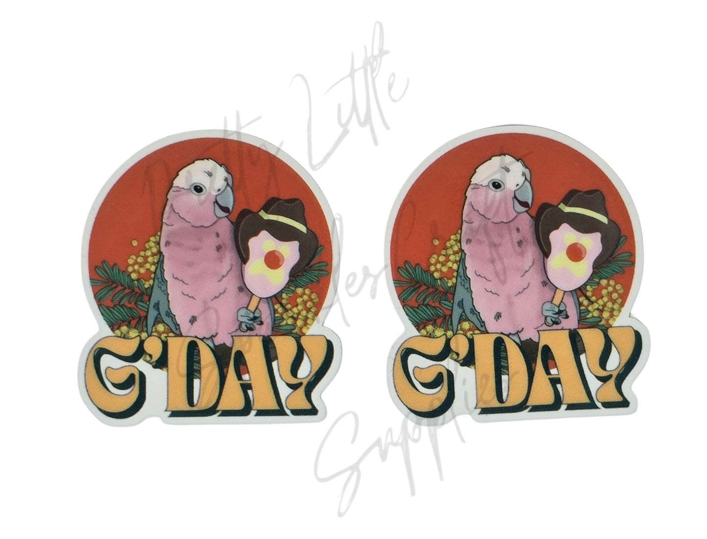 Australian Theme - Pink Galah with Bubble O'Bill