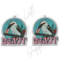 Australian Theme Kookabarra with Vovo (Acrylic pair with hole)
