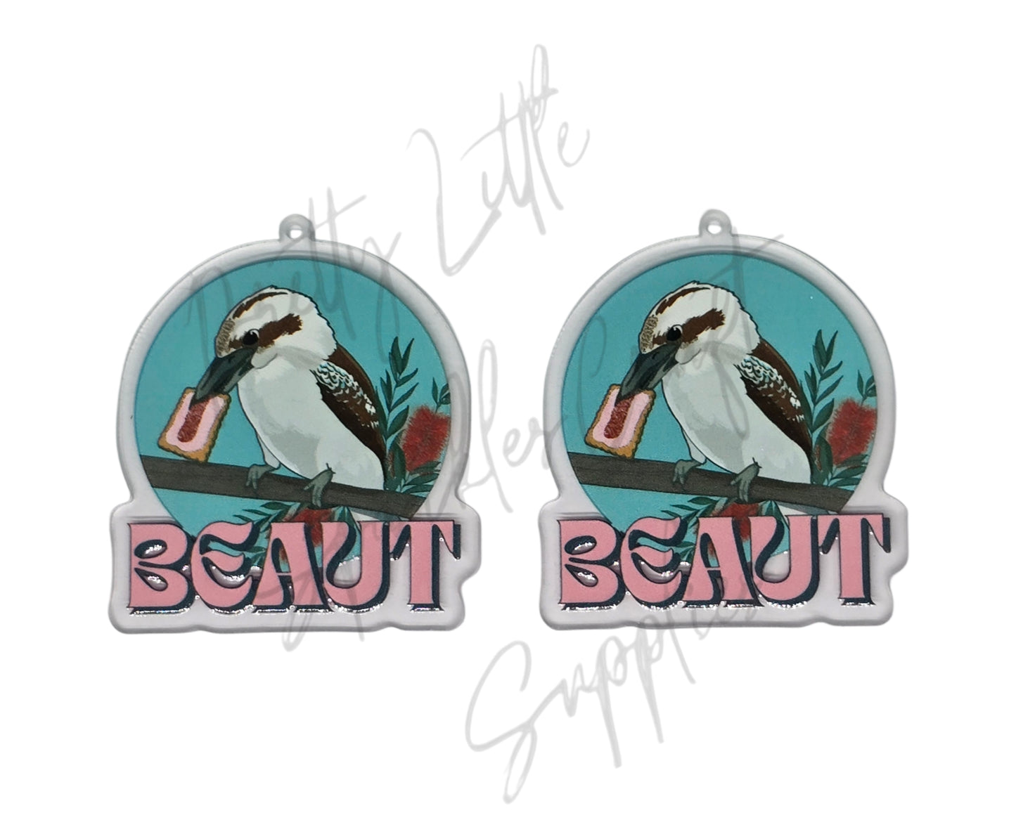 Australian Theme Kookabarra with Vovo (Acrylic pair with hole)