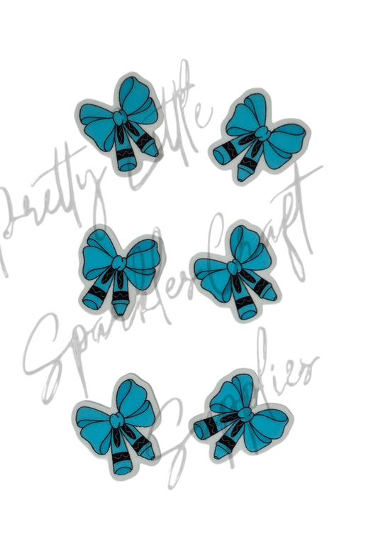Blue Crayon Bow