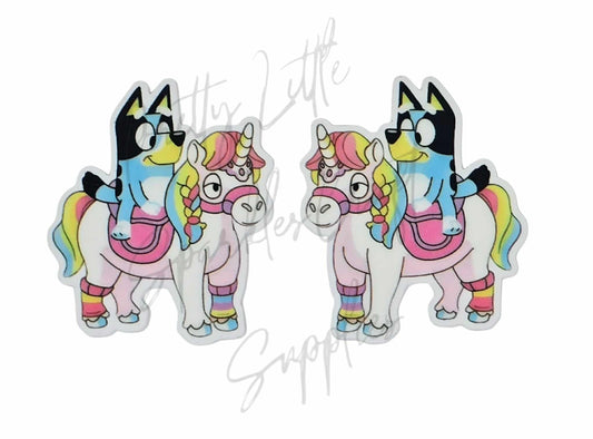 Bluey Riding Unicorn