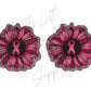 Breast Cancer - Pink Ribbon Sunflower (glitter acrylic with hole)