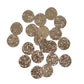 Champagne Round Acrylic Glitter Toppers 14mm