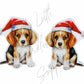 Christmas Beagle Dog