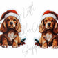 Christmas Cocker Spaniel Dog