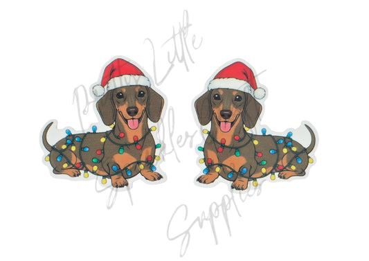 Christmas Lights Dachshund Dog