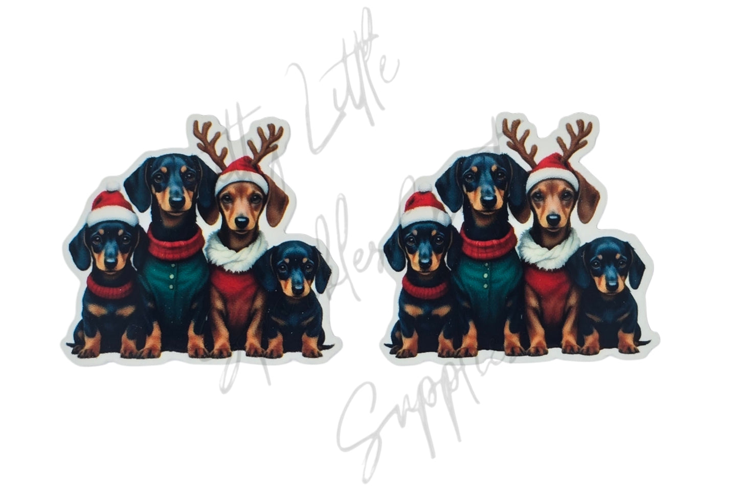 Christmas Dachshund Gang
