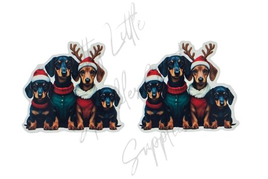 Christmas Dachshund Gang